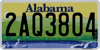 AL license plate 2AQ3804