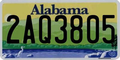 AL license plate 2AQ3805