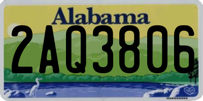 AL license plate 2AQ3806