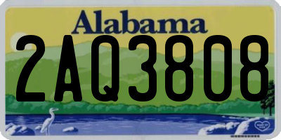 AL license plate 2AQ3808