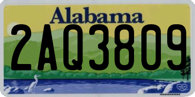 AL license plate 2AQ3809