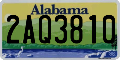 AL license plate 2AQ3810