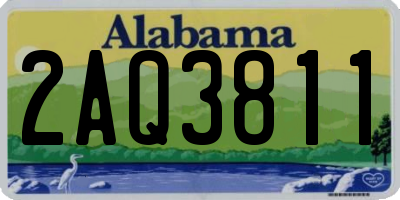 AL license plate 2AQ3811