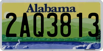 AL license plate 2AQ3813