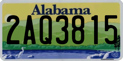 AL license plate 2AQ3815