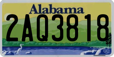 AL license plate 2AQ3818