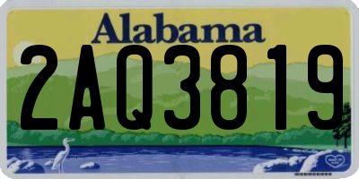 AL license plate 2AQ3819