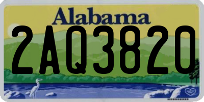 AL license plate 2AQ3820