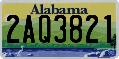 AL license plate 2AQ3821
