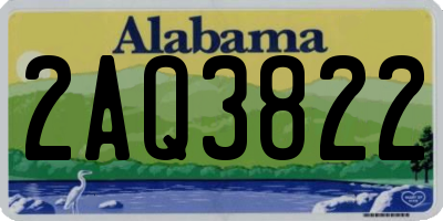AL license plate 2AQ3822