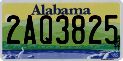 AL license plate 2AQ3825