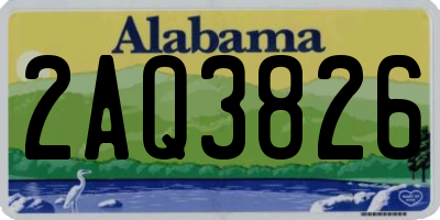 AL license plate 2AQ3826