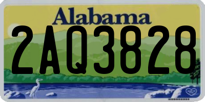 AL license plate 2AQ3828