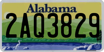 AL license plate 2AQ3829