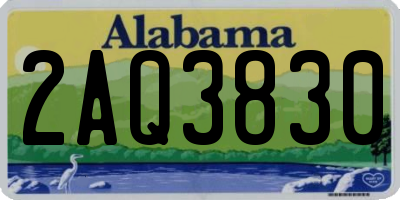 AL license plate 2AQ3830