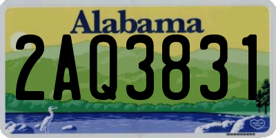 AL license plate 2AQ3831