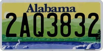 AL license plate 2AQ3832