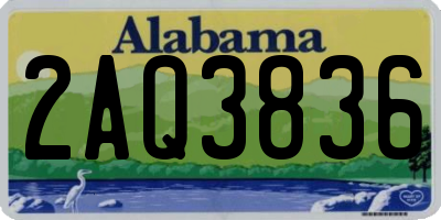 AL license plate 2AQ3836