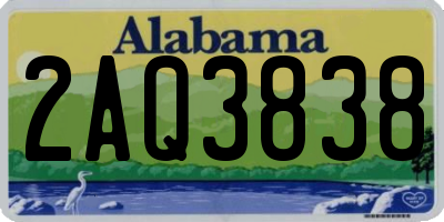 AL license plate 2AQ3838