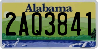 AL license plate 2AQ3841