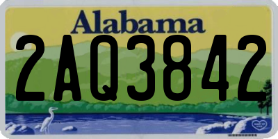 AL license plate 2AQ3842