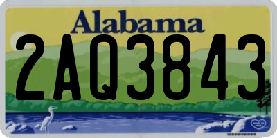 AL license plate 2AQ3843