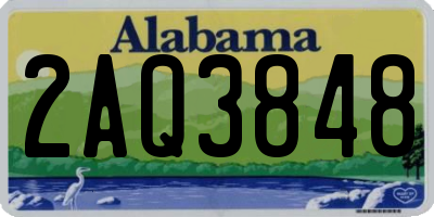 AL license plate 2AQ3848