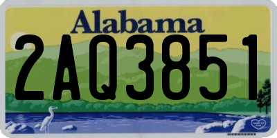 AL license plate 2AQ3851