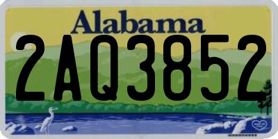 AL license plate 2AQ3852