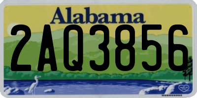 AL license plate 2AQ3856