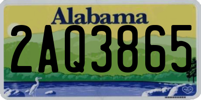 AL license plate 2AQ3865