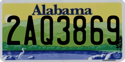 AL license plate 2AQ3869