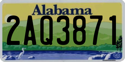 AL license plate 2AQ3871