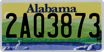 AL license plate 2AQ3873