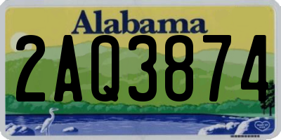 AL license plate 2AQ3874
