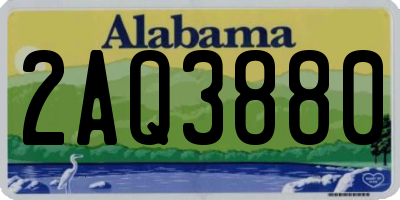 AL license plate 2AQ3880