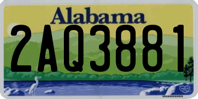 AL license plate 2AQ3881