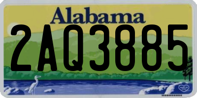AL license plate 2AQ3885
