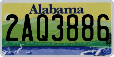 AL license plate 2AQ3886