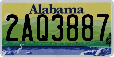 AL license plate 2AQ3887