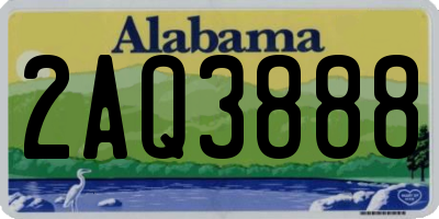 AL license plate 2AQ3888