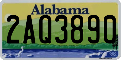 AL license plate 2AQ3890