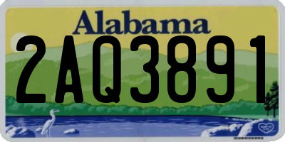 AL license plate 2AQ3891