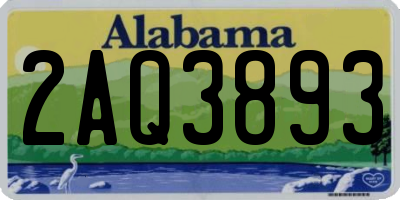 AL license plate 2AQ3893