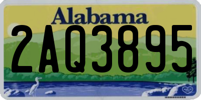 AL license plate 2AQ3895
