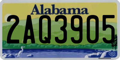 AL license plate 2AQ3905