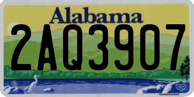 AL license plate 2AQ3907