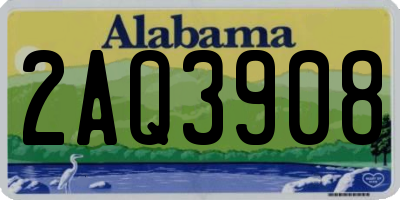 AL license plate 2AQ3908