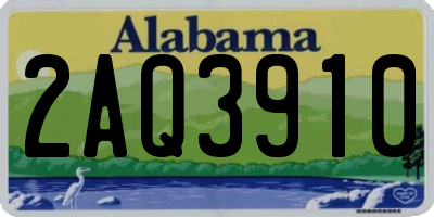AL license plate 2AQ3910