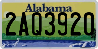 AL license plate 2AQ3920